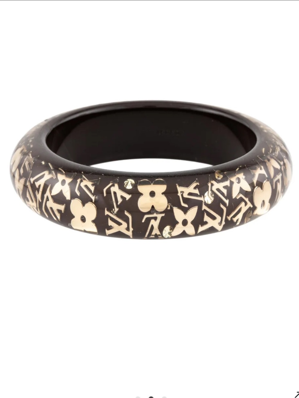 Louis Vuitton Brown and Cream Monogram Resin Bangle Inclusion Bracelet